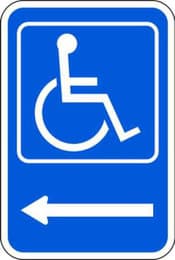 Handicapped Symbol Left Arrow