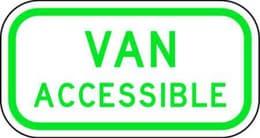 Van Accessible Parking Sign, Aluminum