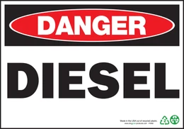 Danger Diesel Sign