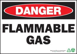 Danger Flammable Gas Sign