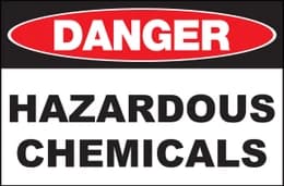 Danger Hazardous Chemicals - Sign