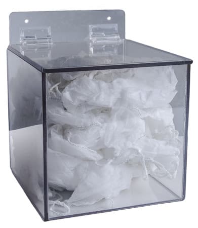 Beard/Hair Net Dispenser, Hinged Lid