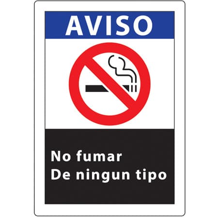 Aviso, No Fumar, De Ningun Tipo