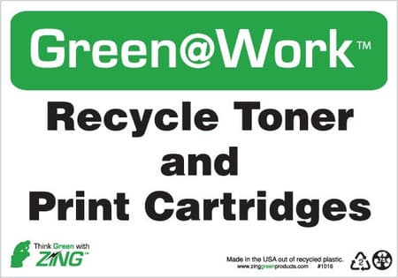 Green At Work Sign, 7X10