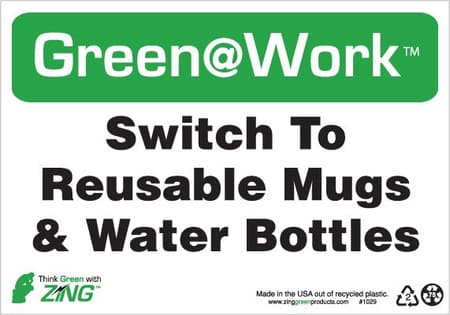 Green At Work Sign, 7X10