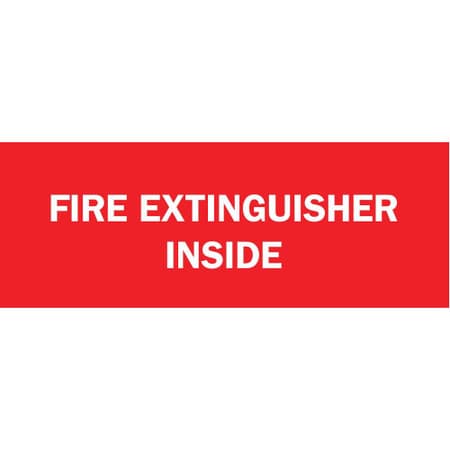 Safety Sign, FIRE EXTINGUISH, 5X14