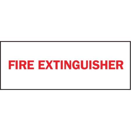 Safety Sign, FIRE EXTINGUISH, 5X14