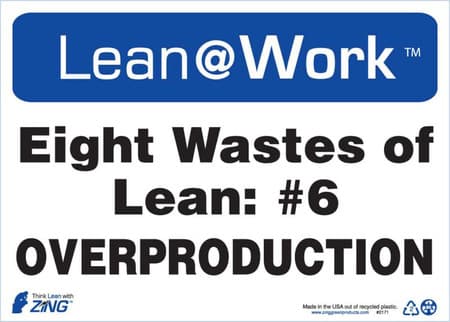 Lean At Work Sign, 10x14