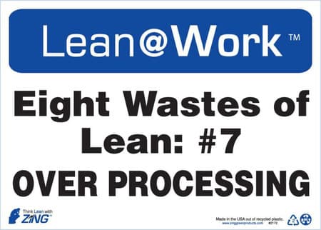 Lean At Work Sign, 10x14