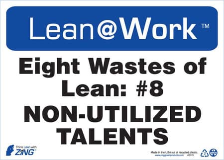 Lean At Work Sign, 10x14