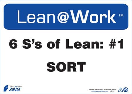 Lean At Work Sign, 10x14