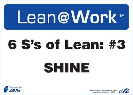 Lean At Work Sign, 10x14