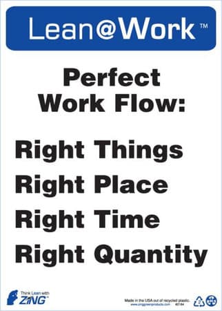 Lean At Work Sign, 14x10
