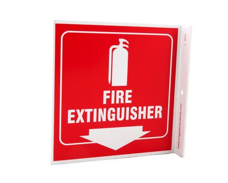 Eco Safety L Sign, 7X7