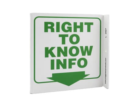 Eco Safety L Sign, 7X7