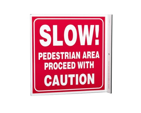 Eco Safety L Sign, 7X7