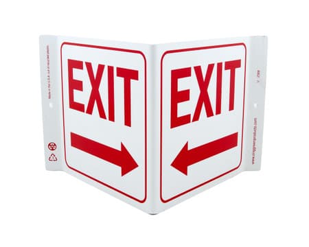 Eco Safety V Sign, 7X12