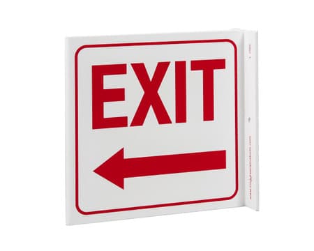 Eco Safety L Sign, 7X7