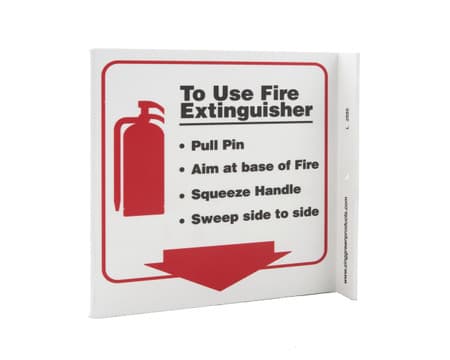 Eco Safety L Sign, 7X7