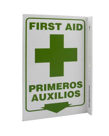 Eco Safety L Sign, 11X8