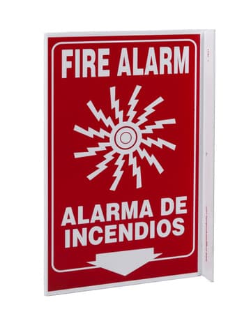 Eco Safety L Sign, 11X8
