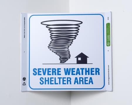 Eco Safety Corner Sign, 10X10