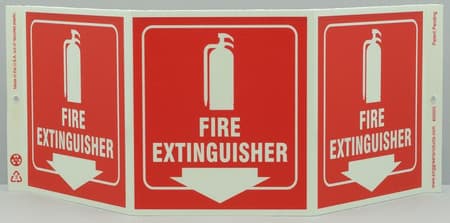 Eco Safety TriView Sign, 7.5x20