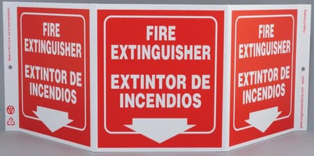 Eco Safety TriView Sign, 7.5x20