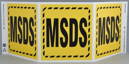 ZING Eco Safety TriView Sign, 7.5x20