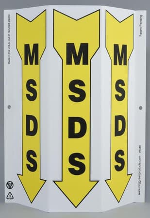 ZING Eco Safety TriView Sign, 12x9