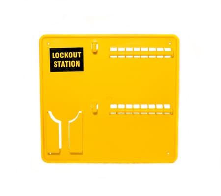 Lockout Station, Yellow Plastic, 16 Lock Capacity