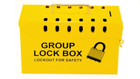 Group Lockout Box, Yellow, 13 Lock Capacity