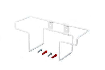 Steel glove box display rack, white