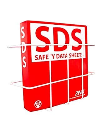 ZING SDS compliance kit with recycled plastic SDS binder and white steel wire rack - 6069