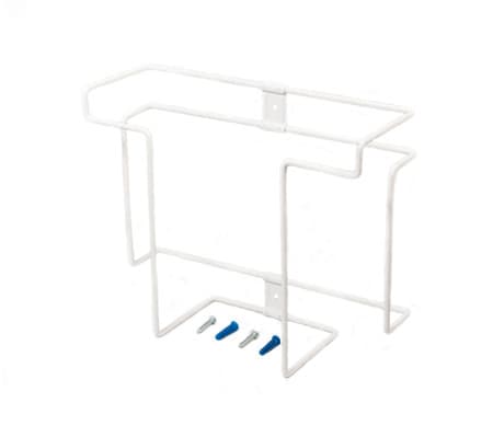 Steel glove box display rack, white