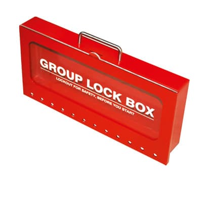 Wall-mount Group Lockout Box, Red