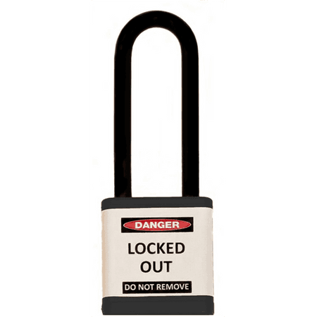 Lockout Padlock, Blue, Keyed Alike, 3" shackle