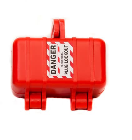 Small Plug Lockout, 110V, Accepts 4 Padlocks Top View