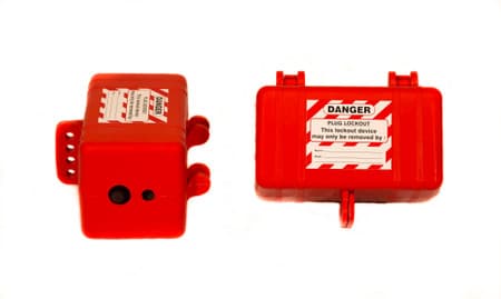 Large Plug Lockout, 220 / 500V, Accepts 4 Padlocks