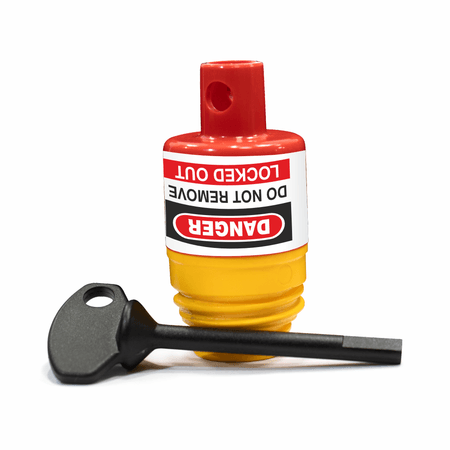 Round/Bottle Fuse Holder Lockout shown with bottle