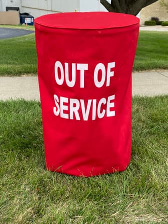 Fire Hydrant Cover - Out of service