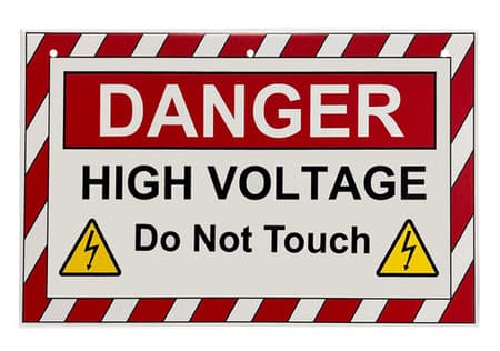 EV/Hybrid Window Mount High Voltage Sign
