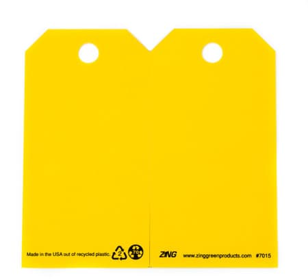 Eco Safety Tag, Blank - Yellow, 5.75Hx3W, 10 Pack