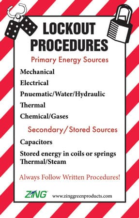 Lockout/Tagout Wallet Cards, 10/pk