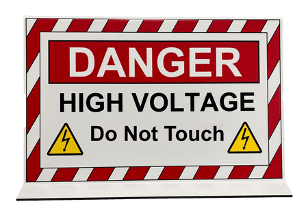 Electric Hybrid Vehicle Projecting Sign, High Voltage