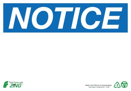 NOTICE, Blank