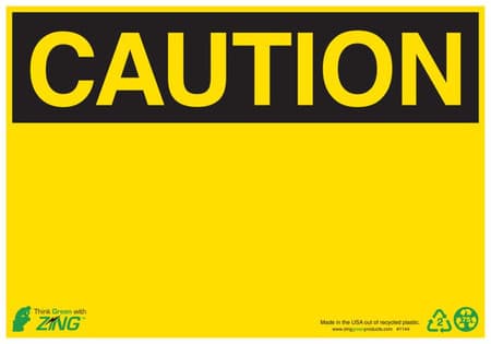 CAUTION, Blank