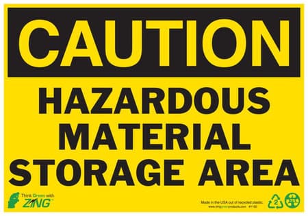 CAUTION Hazardous Material Storage Area