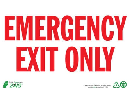 EMERGENCY EXIT ONLY