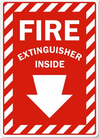 FIRE EXTINGUISHER INSIDE